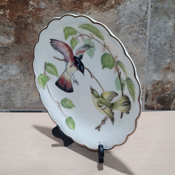 Royal Worcester The Birds of Dorothy Doughty Dessert Plate Redstarts and Beech 1 - Picture 8 of 14